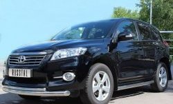 19 999 р. Защита переднего бампера (2 трубыØ76 и 42 мм, нержавейка) SLITKOFF  Toyota RAV4  XA30 (2010-2013) 5 дв. удлиненный 2-ой рестайлинг  с доставкой в г. Майкоп. Увеличить фотографию 3