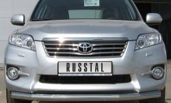 10 349 р. Одинарная защита переднего бампера Russtal 63 мм Toyota RAV4 XA30 5 дв. 2-ой рестайлинг (2010-2013)  с доставкой в г. Майкоп. Увеличить фотографию 4