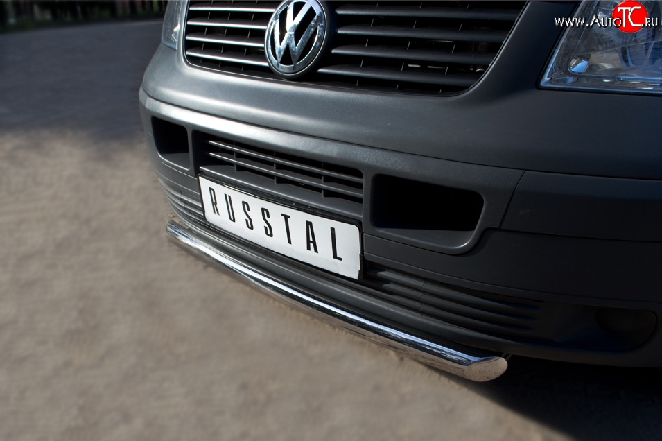 15 799 р. Одинарная защита переднего бампера SLITKOFF диаметром 63 мм Volkswagen Transporter T5 дорестайлинг (2003-2009)  с доставкой в г. Майкоп