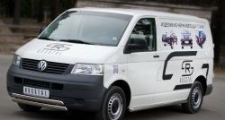 16 849 р. Защита переднего бампера (2 трубыØ75х42 мм, нержавейка) Russtal Volkswagen Transporter T5 дорестайлинг (2003-2009)  с доставкой в г. Майкоп. Увеличить фотографию 4