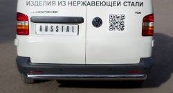 15 799 р. Защита заднего бампера (Ø63 мм, нержавейка) SLITKOFF  Volkswagen Transporter  T5 (2003-2009) дорестайлинг  с доставкой в г. Майкоп. Увеличить фотографию 4