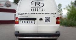 16 599 р. Защита заднего бампера (Ø76 мм, нержавейка) SLITKOFF  Volkswagen Transporter  T5 (2003-2009) дорестайлинг  с доставкой в г. Майкоп. Увеличить фотографию 4