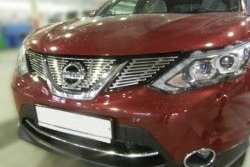 6 599 р. Декоративная вставка решетки радиатора (J11) Berkut  Nissan Qashqai  2 (2013-2019) J11 дорестайлинг  с доставкой в г. Майкоп. Увеличить фотографию 1