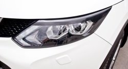 789 р. Реснички на фары RA Nissan Qashqai 2 J11 рестайлинг (2017-2022) (Неокрашенные)  с доставкой в г. Майкоп. Увеличить фотографию 2