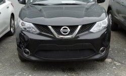 2 089 р. Сетка на бампер Russtal (черная) Nissan Qashqai 2 J11 рестайлинг (2017-2022)  с доставкой в г. Майкоп. Увеличить фотографию 3
