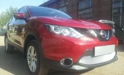 1 539 р. Сетка на бампер Russtal (хром) Nissan Qashqai 2 J11 рестайлинг (2017-2022)  с доставкой в г. Майкоп. Увеличить фотографию 4