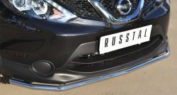 13 699 р. Одинарная защита переднего бампера диаметром 42 мм SLITKOFF Nissan Qashqai 2 J11 дорестайлинг (2013-2019)  с доставкой в г. Майкоп. Увеличить фотографию 2