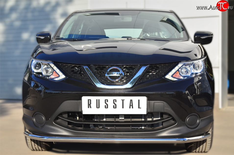13 699 р. Одинарная защита переднего бампера диаметром 42 мм SLITKOFF Nissan Qashqai 2 J11 дорестайлинг (2013-2019)  с доставкой в г. Майкоп
