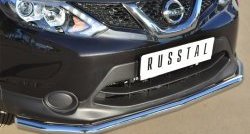 14 549 р. Одинарная защита переднего бампера диаметром 63 мм SLITKOFF Nissan Qashqai 2 J11 дорестайлинг (2013-2019)  с доставкой в г. Майкоп. Увеличить фотографию 2
