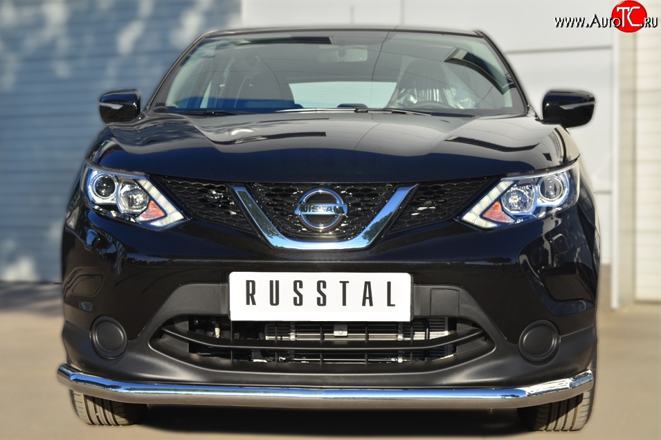 14 549 р. Одинарная защита переднего бампера диаметром 63 мм SLITKOFF Nissan Qashqai 2 J11 дорестайлинг (2013-2019)  с доставкой в г. Майкоп