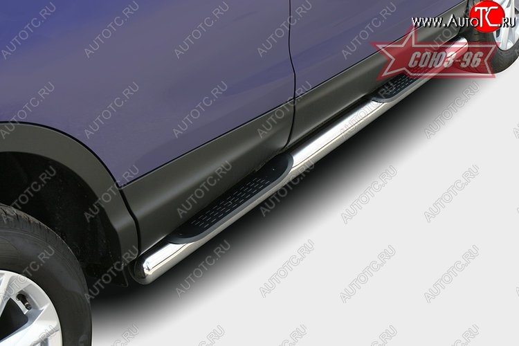 14 264 р. Защита порогов с проступью Souz-96 (d76) Nissan Qashqai 2 J11 дорестайлинг (2013-2019)  с доставкой в г. Майкоп