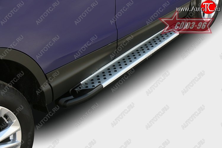 10 979 р. Пороги из алюминиевого профиля Souz-96 Nissan Qashqai 2 J11 рестайлинг (2017-2022)  с доставкой в г. Майкоп