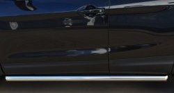 70 999 р. Защита порогов из круглой трубы диаметром 63 мм Russtal Nissan Qashqai 2 J11 дорестайлинг (2013-2019) (Защита порогов с со скосами на торцах (вариант 1))  с доставкой в г. Майкоп. Увеличить фотографию 2