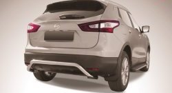 Фигурная защита заднего бампера диаметром 57 мм Slitkoff Nissan Qashqai  2 (2013-2019) J11 дорестайлинг