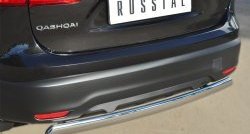 11 299 р. Защита заднего бампера (Ø75x42 мм, нержавейка) Russtal Nissan Qashqai 2 J11 дорестайлинг (2013-2019)  с доставкой в г. Майкоп. Увеличить фотографию 2