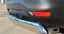 11 299 р. Защита заднего бампера (Ø75x42 мм, нержавейка) Russtal Nissan Qashqai 2 J11 дорестайлинг (2013-2019)  с доставкой в г. Майкоп. Увеличить фотографию 3