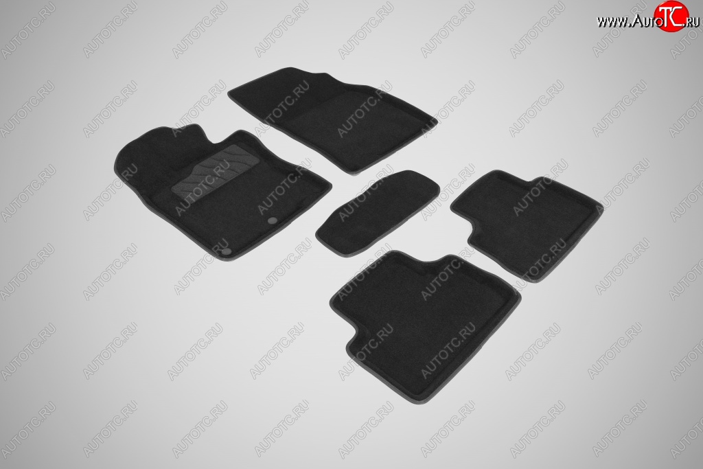 5 449 р. Износостойкие коврики в салон SeiNtex Premium 3D 4 шт. (ворсовые, черные)  Nissan Qashqai  2 (2017-2022) J11 рестайлинг  с доставкой в г. Майкоп