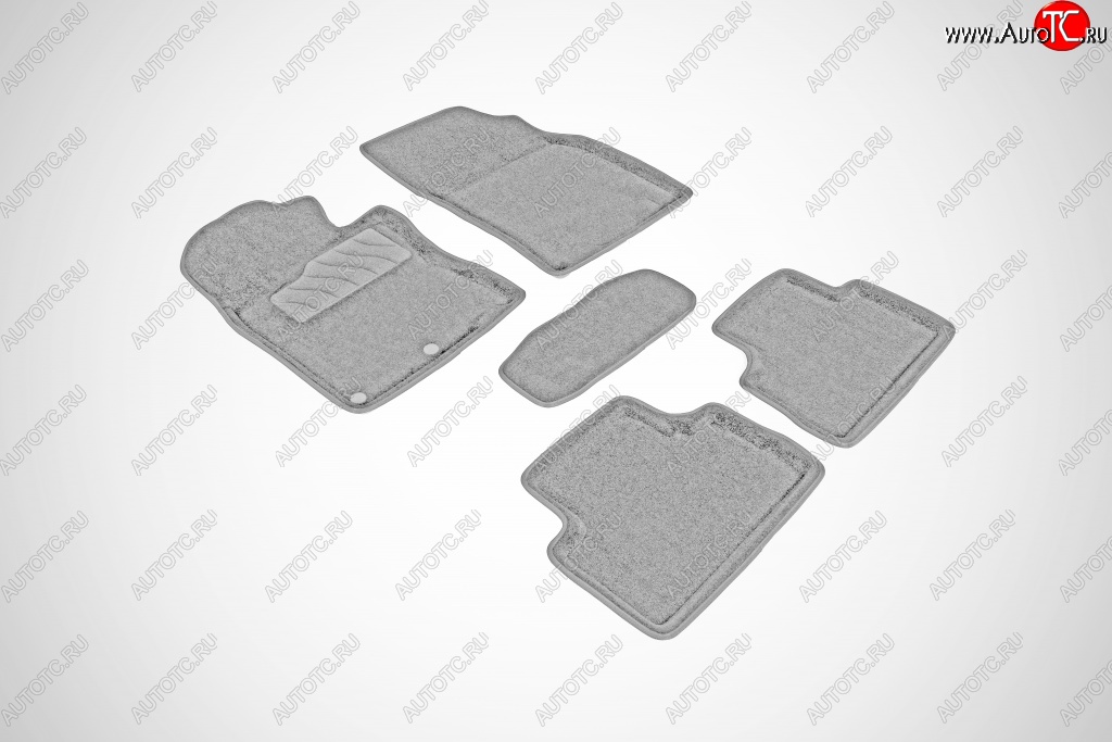 7 399 р. Износостойкие коврики в салон SeiNtex Premium 3D 4 шт. (ворсовые, серые)  Nissan Qashqai  2 (2017-2022) J11 рестайлинг  с доставкой в г. Майкоп