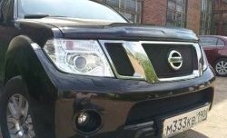 1 469 р. Нижняя сетка на бампер Russtal (черная) Nissan Pathfinder R51 рестайлинг (2009-2014)  с доставкой в г. Майкоп. Увеличить фотографию 2