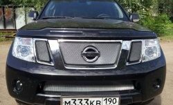 1 539 р. Нижняя сетка на бампер Russtal (хром) Nissan Pathfinder R51 рестайлинг (2009-2014)  с доставкой в г. Майкоп. Увеличить фотографию 4