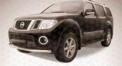 Защита переднего бампера Slitkoff (Ø76) Nissan Pathfinder  R51 (2009-2014) рестайлинг