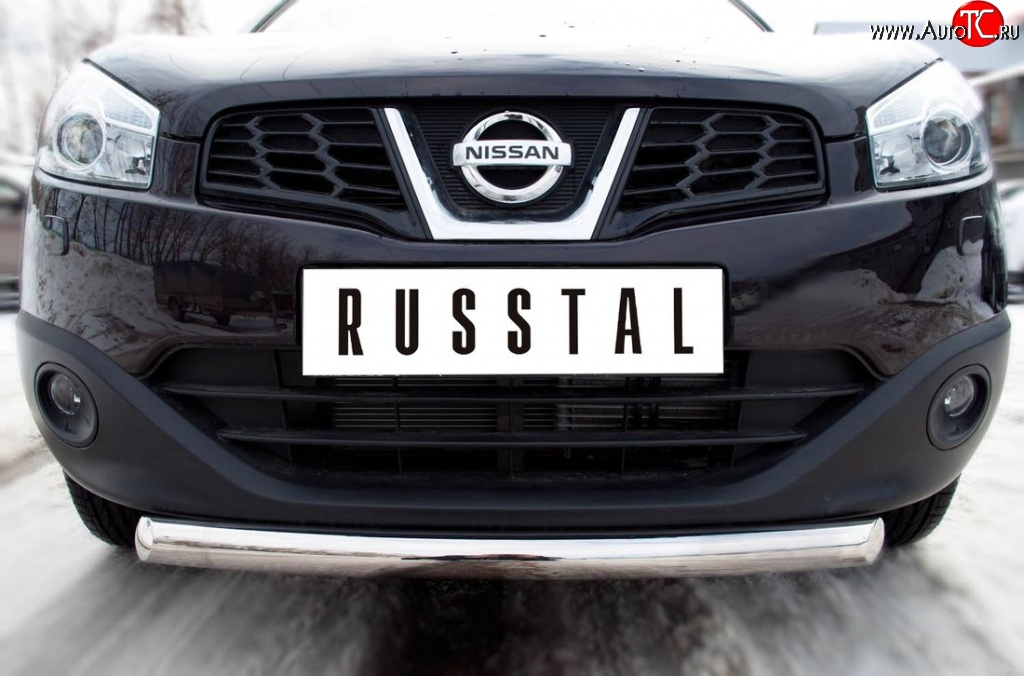 15 249 р. Одинарная защита переднего бампера диаметром 63 мм SLITKOFF Nissan Qashqai +2 1 J10 рестайлинг (2010-2014)  с доставкой в г. Майкоп