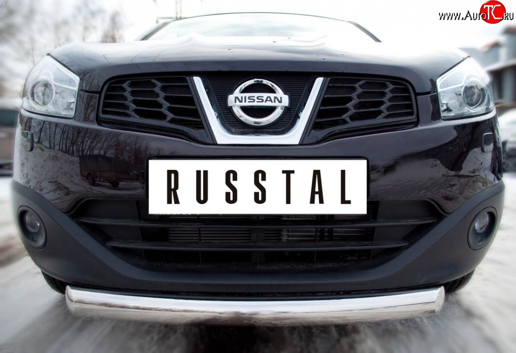 15 349 р. Одинарная защита переднего бампера диаметром 76 мм SLITKOFF Nissan Qashqai +2 1 J10 рестайлинг (2010-2014)  с доставкой в г. Майкоп