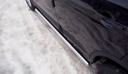 70 999 р. Защита порогов из круглой трубы диаметром 63 мм Russtal Nissan Qashqai +2 1 J10 рестайлинг (2010-2014) (Защита порогов с со скосами на торцах (вариант 1))  с доставкой в г. Майкоп. Увеличить фотографию 2