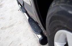 83 999 р. Защита порогов с пластиковыми вставками для ног из круглой трубы диаметром 76 мм Russtal Nissan Qashqai +2 1 J10 рестайлинг (2010-2014) (Защита порогов с со скосами на торцах (вариант 1))  с доставкой в г. Майкоп. Увеличить фотографию 5