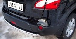 15 249 р. Одинарная защита заднего бампера из трубы диаметром 63 мм SLITKOFF Nissan Qashqai +2 1 J10 рестайлинг (2010-2014)  с доставкой в г. Майкоп. Увеличить фотографию 3