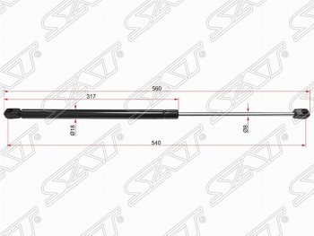 Газовый упор крышки багажника SAT Nissan Sunny B15 (1998-2004)