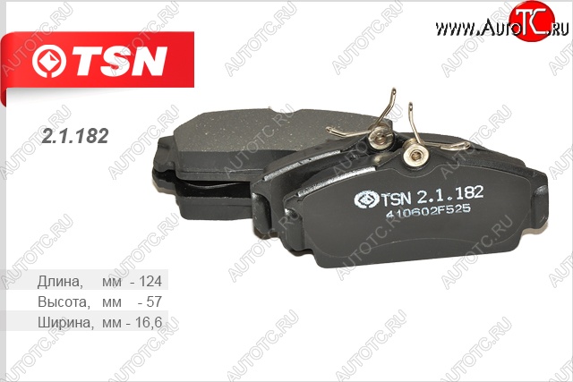 2 199 р. Комплект передних колодок дисковых тормозов TSN Nissan Almera N16 седан дорестайлинг (2000-2003)  с доставкой в г. Майкоп