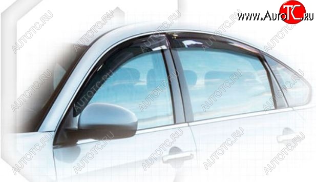 2 099 р. Дефлектора окон CA-Plastiс Nissan Almera G15 седан (2012-2019) (Classic полупрозрачный, Без хром.молдинга)  с доставкой в г. Майкоп