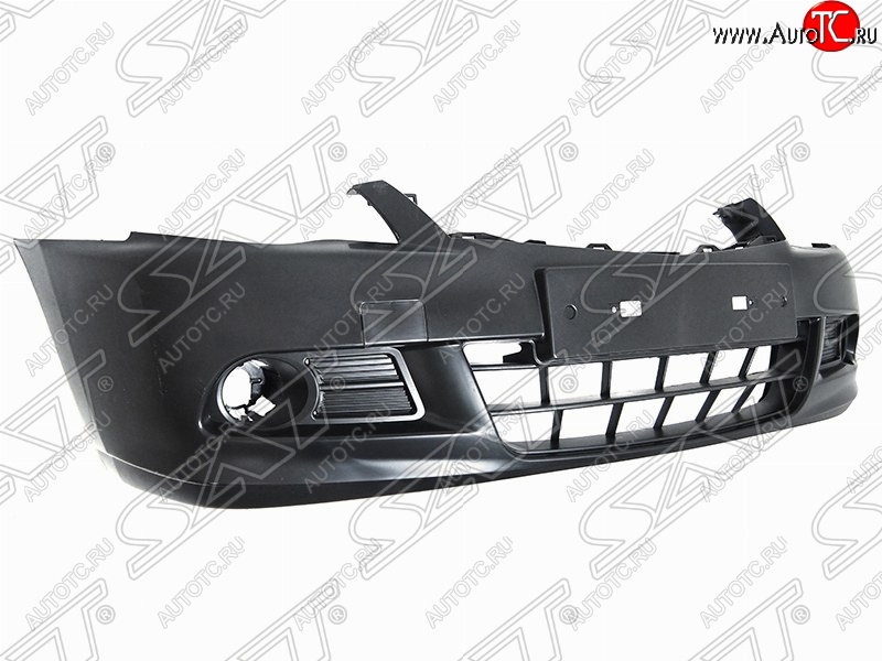 3 499 р. Передний бампер с правой заглушкой под крюк G15 SAT Nissan Almera G15 седан (2012-2019) (Неокрашенный)  с доставкой в г. Майкоп