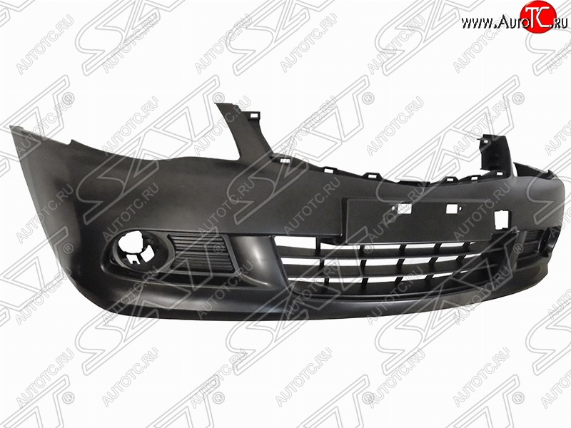 3 299 р. Передний бампер (заглушка под крюк слева) SAT Nissan Almera G15 седан (2012-2019) (Неокрашенный)  с доставкой в г. Майкоп