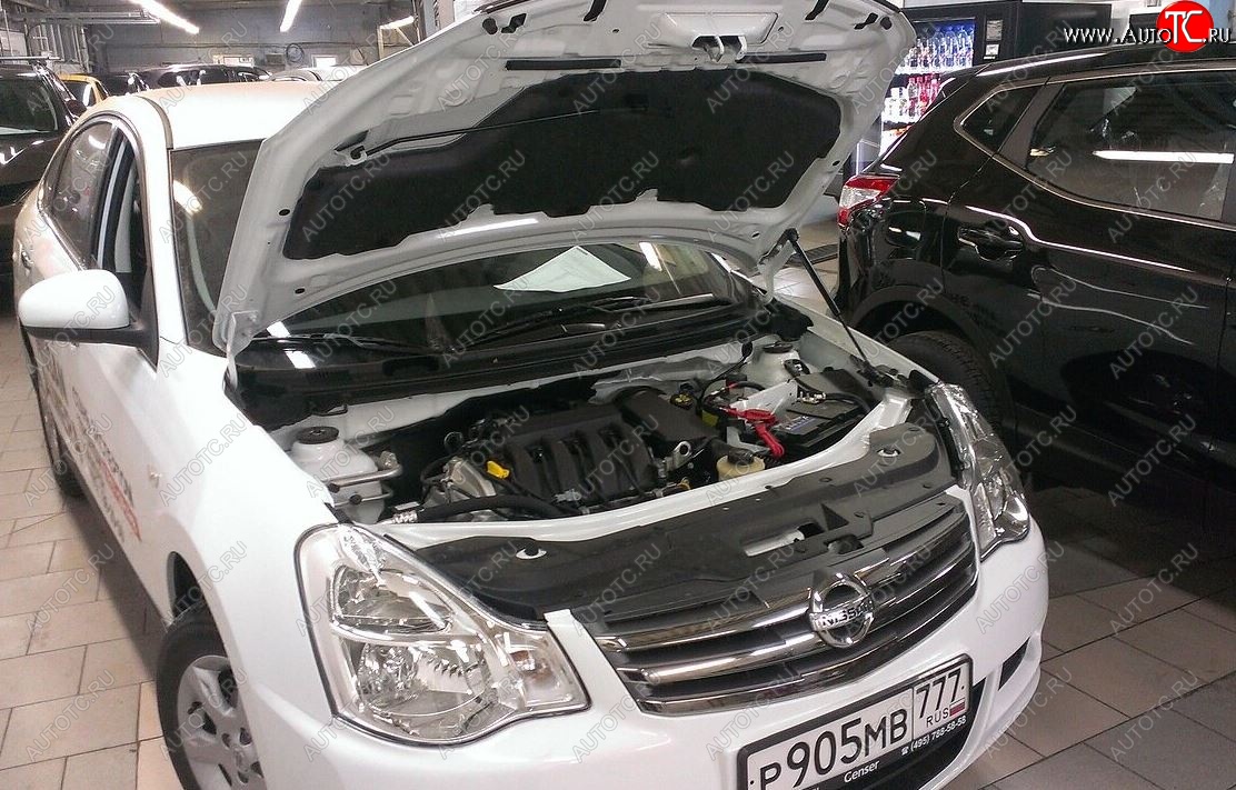 2 049 р. Упоры капота Russtal Nissan Almera G15 седан (2012-2019) (1 штука)  с доставкой в г. Майкоп