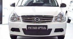 1 059 р. Зимняя заглушка решетки переднего бампера РА Nissan Almera G15 седан (2012-2019)  с доставкой в г. Майкоп. Увеличить фотографию 2