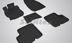 Износостойкие коврики в салон с высоким бортом SeiNtex Premium 4 шт. (резина) Nissan Almera  G15 (2012-2019) седан