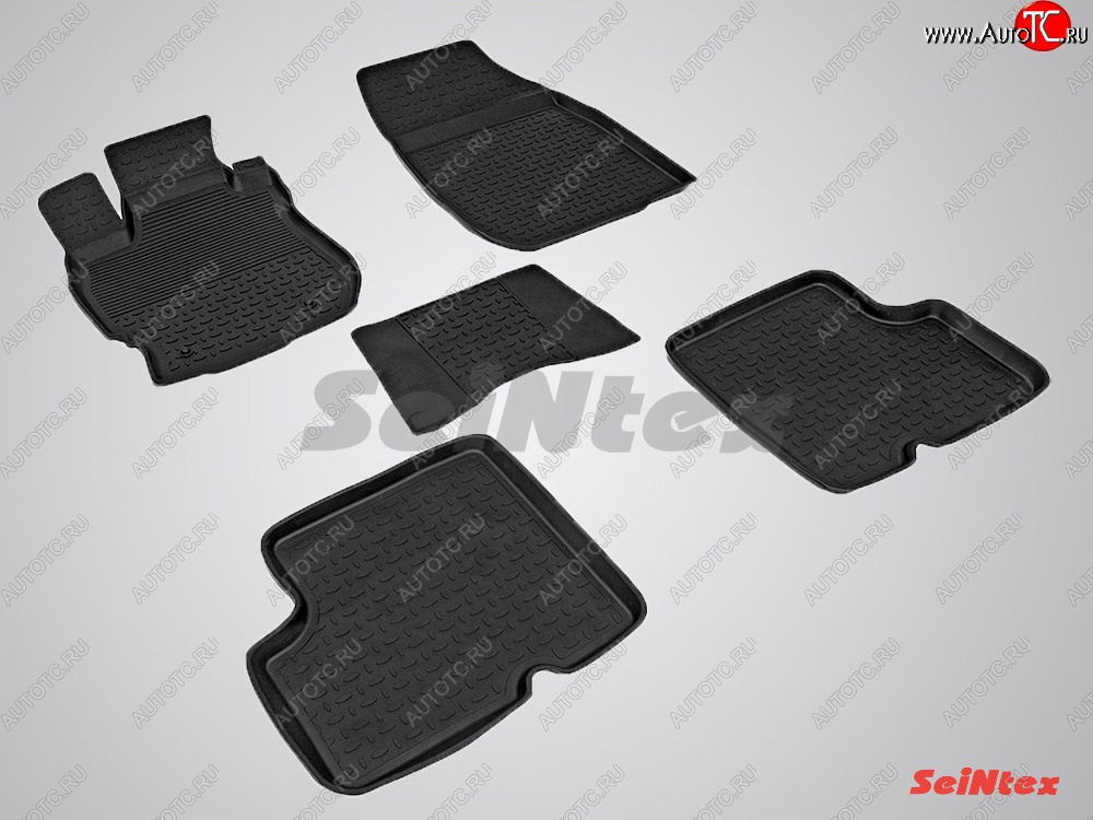2 999 р. Износостойкие коврики в салон с высоким бортом SeiNtex Premium 4 шт. (резина) Nissan Almera G15 седан (2012-2019)  с доставкой в г. Майкоп