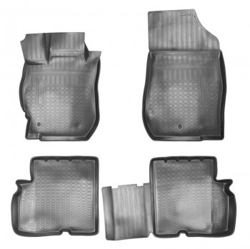 Комплект ковриков в салон Norplast 3D Nissan Almera  G15 (2012-2019) седан (Цвет: черный)