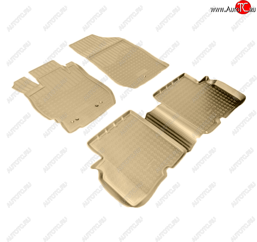 3 089 р. Коврики салона Norplast Unidec  Nissan Almera  G15 (2012-2019) седан (Цвет: бежевый)  с доставкой в г. Майкоп