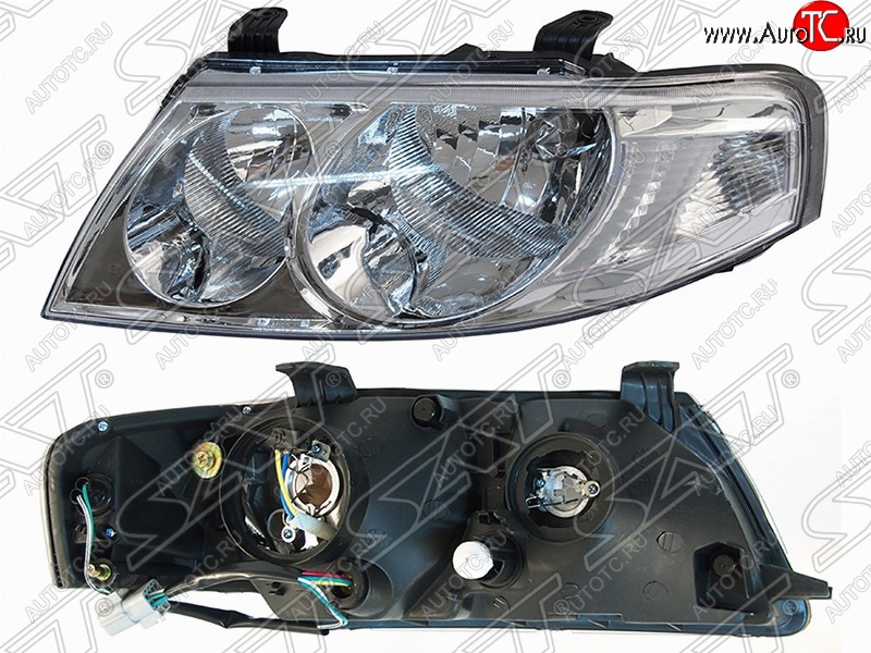 4 299 р. Левая фара передняя EURO SAT Nissan Almera Classic седан B10 (2006-2013)  с доставкой в г. Майкоп