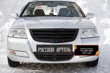 3 099 р. Решетка радиатора с черной сеткой RA Nissan Almera Classic седан B10 (2006-2013) (Поверхность Глянец (под покраску))  с доставкой в г. Майкоп. Увеличить фотографию 2