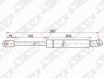 Газовый упор капота SAT Nissan Maxima A33 рестайлинг (2004-2006)