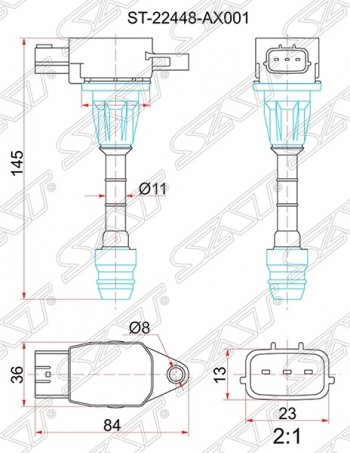 Катушка зажигания SAT Nissan Cube 2 (2002-2008)