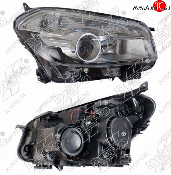 15 649 р. Правая фара (Евросвет) DEPO Nissan Qashqai 1 J10 рестайлинг (2010-2013)  с доставкой в г. Майкоп