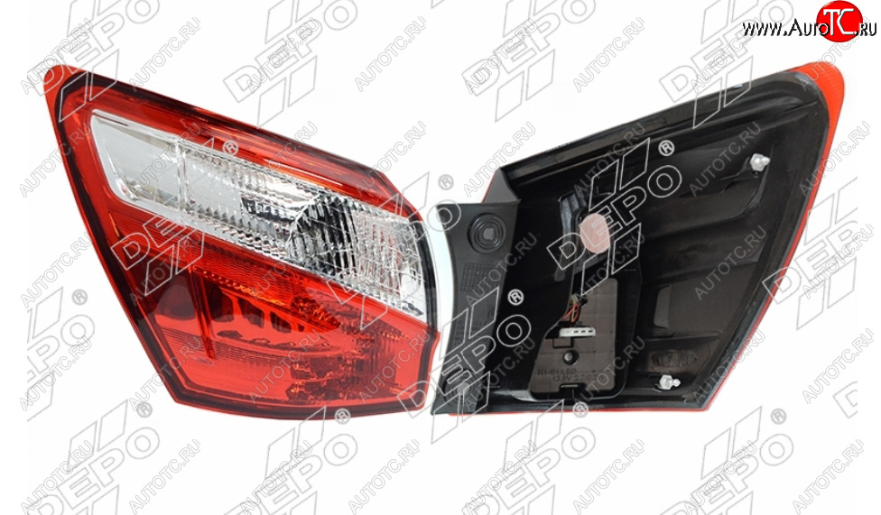 6 549 р. Левый фонарь задний (диодный) DEPO Nissan Qashqai 1 J10 рестайлинг (2010-2013)  с доставкой в г. Майкоп