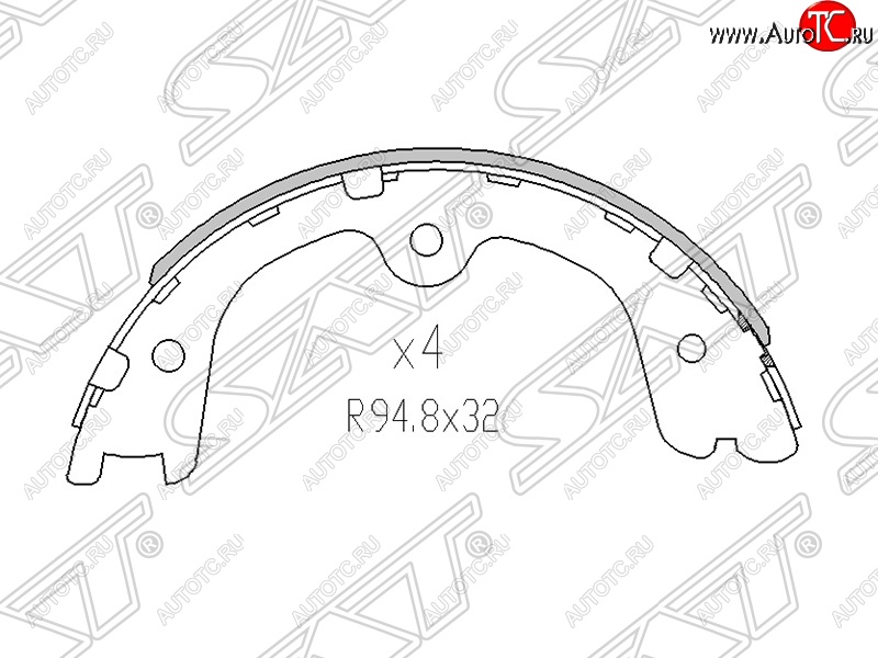 1 479 р. Колодки тормозные SAT (задние) Nissan Frontier 2 дорестайлинг (2005-2017)  с доставкой в г. Майкоп