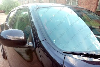 1 699 р. Водостоки (дефлектора) лобового стекла Стрелка 11 Nissan Juke 1 YF15 рестайлинг (2014-2020)  с доставкой в г. Майкоп. Увеличить фотографию 3
