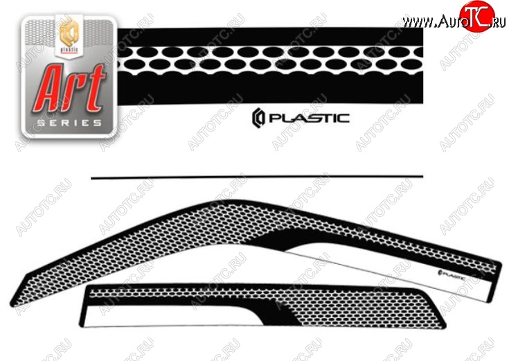 2 159 р. Дефлектора окон CA-Plastic  Nissan Juke  1 YF15 (2010-2020) дорестайлинг, рестайлинг (Серия Art черная)  с доставкой в г. Майкоп